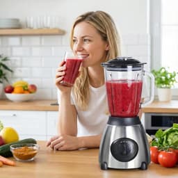 Keukenmixer - Voedselverwerker - Dagelijkse maaltijden - 5 snelheidsniveaus - 1.5 liter kan - Zwart — thumbnail 4