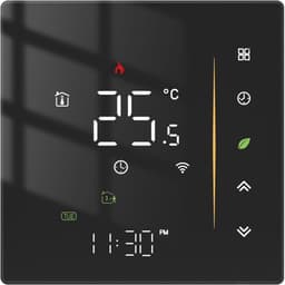 Digitale Thermostaat - Temperatuurregelaar Vloerverwarming - Slim Verwarmen - App en Spraakbediening - 88x88x38 mm - Zwart — thumbnail 1