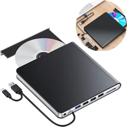 Externe Schijfstation - Dvd Brander - Software Installeren - Geïntegreerde Kaartlezer - 15.5 x 16 cm - Zwart — thumbnail 4