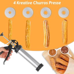 Koekjespers Machine - Gebakspuit - Bakken Decoreren - Roestvrij Staal - 9 Schijven 11 Sproeiers - Zwart — thumbnail 5