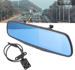 Dubbele dashcam - 12MP 1080P HD - Achteruitkijkspiegel - Zwart - G-sensor - Geschikt voor auto — thumbnail 3