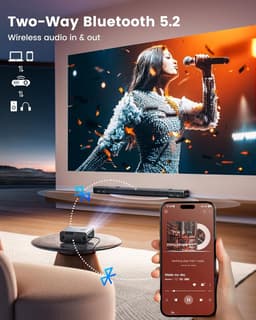 SnelShoppen - 4K-projector met Dolby, Autofocus, Keystone-correctie, Slimme Netflix-compatibele Projector, Native 1080p Full HD, Wifi Bluetooth 1400 A — thumbnail 4