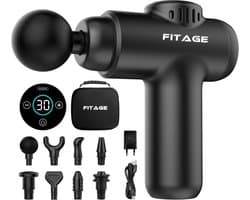 SnelShoppen - Mini Massage Gun, Stille Massageapparaat met 30 Snelheden, 12 Opzetstukken voor Diepe Weefselmassage, Spierherstel, Ontspanning, Voor Ru