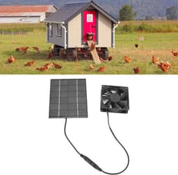 Dailygoody - Zonnepaneelventilator - Ventilatiesysteem - Eenvoudig te — thumbnail 2