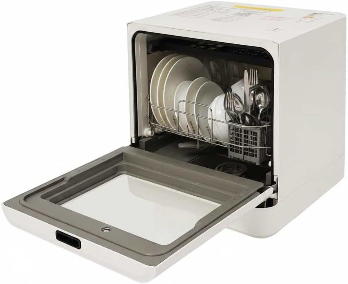 Tafelvaatwasser - Mini vaatwasser - Hygiënisch servies - Compact en draagbaar - 6 Liter reservoir - Wit — afbeelding 1