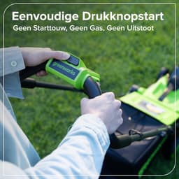 Accu Grasmaaier - Draadloze Maaier - Gazon Onderhoud - Borstelloze Motor - 36 cm Snijbreedte - Zwart — thumbnail 2