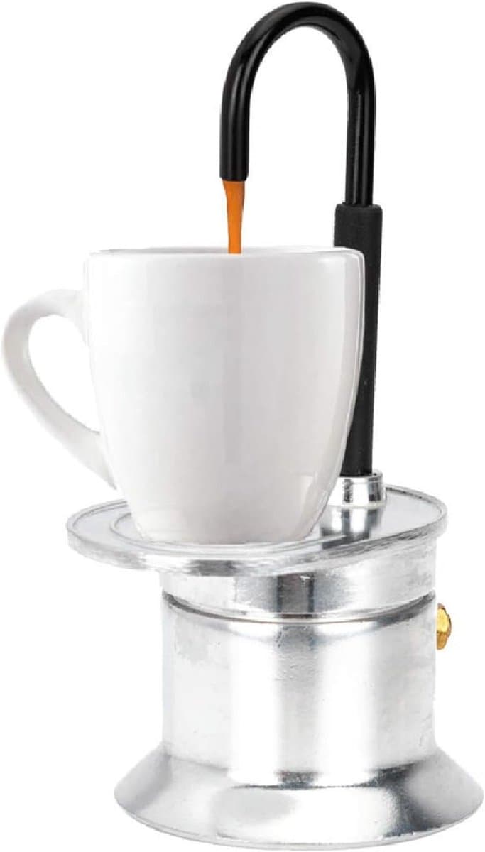 Koffiezetter - Moka pot - Koffie Maken - Snel Brouwen - 17 cm - Zilver — afbeelding 1