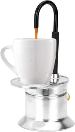 Koffiezetter - Moka pot - Koffie Maken - Snel Brouwen - 17 cm - Zilver — thumbnail 1