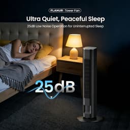 Torenventilator - Staande ventilator - Ruimte koelen - Ultrastil ontwerp - 89 cm - Zwart — thumbnail 4
