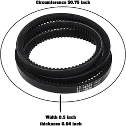 Dailygoods- Aandrijfriem 51 inch - 2 Stuks - Rubber - Compatibel met Hustler Raptor - Raptor Limited - Raptor SD/Raptor SDX - Hoge efficiëntie - Grasmaaier Riem — thumbnail 5