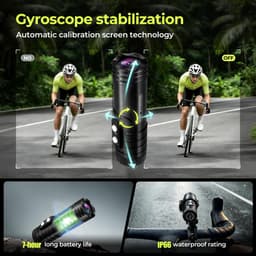SnelShoppen - AIKER Dashcam Motorfiets - Verbeterde WiFi Motorcamera 1080p HD, 120° Groothoek, Waterdicht IP66, Lange Batterijduur, Automatische Nivea — thumbnail 3