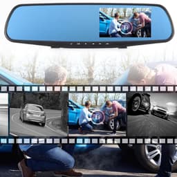 Autospiegel Camera - Dashcam Set - Veilige Rit - Full HD Opname - 4.3 Inch Display - Zwart — thumbnail 5