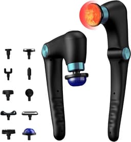 Opvouwbaar Warmte- En Koudmassagepistool - 9 Versnellingen 10 Koppen - Draadloze Handpercussiemassageapparaten - Rugmassageapparaat — thumbnail 4