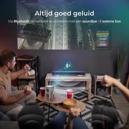 SnelShoppen - Mini Projector met Google TV & Netflix, 500 ANSI Lumen, Full HD 1080p, 4K Ondersteuning, Dolby Audio, WiFi 6 & Bluetooth 5.2, Autofocus, — thumbnail 2