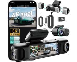 Solidchoice - 4-Kanaals Dashcam met Parkeerbewaking en GPS