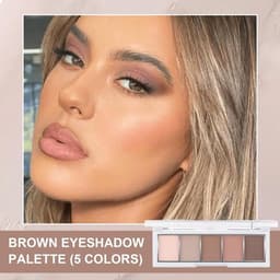 Nude oogschaduwpalet met 5 fluweelzachte, koelgetinte kleuren voor dagelijks gebruik en een natuurlijke make-up look — thumbnail 2