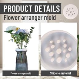 Siliconen mal met honingraatpatroon voor het gieten van kaarsen en het maken van bloemstukken, inclusief huizen en spiraalsteelhouder voor creatieve decoratie — thumbnail 2