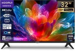 Koorui Standaard TV - LED HD - 32 inch/81 cm - Hotelmodus - HDMI x3, USB x2, CI+ - Tripple Tuner DVB-T/T2/S/S2/C - Frameless Design - Geassembleerd in Nederland - K32Q1H-E — thumbnail 1