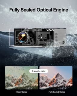 Mini Beamer - Projector - Digitale Beamer - Draagbaar - 1080P - Met Autofocus - 700 ANSI - 2 x USB 2.0 - HDMI - AV - DC - WiFi - Bluetooth - 90W - Zwart — thumbnail 3