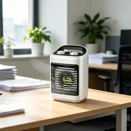 Draagbare Airco - Ventilator Koeler - Persoonlijke Verkoeling - 6 Snelheden Instelbaar - 17x13x25cm - Wit — thumbnail 5