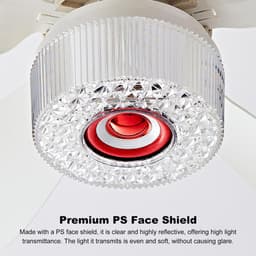 Kraftverdia® 3-in-1 plafondventilator met verlichting, RGB-muziek, afstandsbediening, stille ventilatorlamp, timer, moderne lamp voor woning (30W) [Energieklasse A+++] — thumbnail 3
