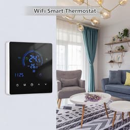 Slimme Thermostaat - Temperatuurregelaar - Waterverwarming - App Afstandsbediening - 11 cm - Zwart — thumbnail 4