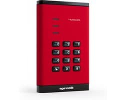 Draagbare Harde Schijf - Externe Opslag Beveiligde Schijf - Gegevens Beveiligen - Hardwareversleuteling - 1 TB - Rood