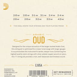 D'Addario EJ95A Arabic Oud Snaren 11-Snarig (26-43) — thumbnail 4