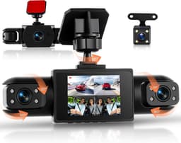 SnelShoppen - 360° Dashcam voor Auto met 4 Camera's - 1080p Voor en 480p Achter, Links en Rechts - Volledige Beveiliging - Ingebouwde Microfoon en Nac — thumbnail 1