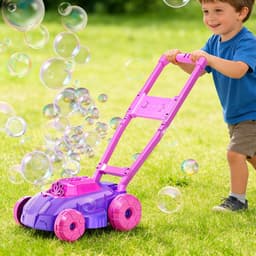 SnelShoppen - Bellen Grasmaaier met Muziek, Morsvrij Ontwerp, 5000+ Bellen/Min, Tuinspeelgoed voor Kinderen 3-6 Jaar, Binnen en Buiten, Paars — thumbnail 4