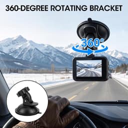 Dashcam-houder voor auto - zuignap - stevig en eenvoudig te bevestigen - voor veilige ritten - SnelShoppen — thumbnail 2