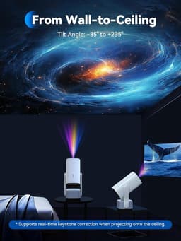 SK2 Mini Retroprojector met Wifi en Bluetooth 1080P | Draagbare Videoprojector Ondersteund, Auto Focus, Autokeystone compatibel met HDMI/tv-stick/iPhone/Android — thumbnail 5