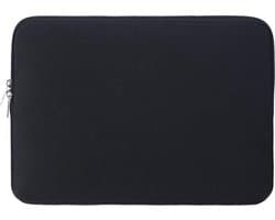 Laptoptas Laptop Sleeve - Soft Sleeve Hoes - Extra Bescherming - 15 inch - Neopreen - Universele Laptophoes - Macbook Sleeve - met Ritssluiting - Laptop Tas - Foam - Macbook - Notebook - Zwart