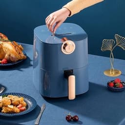 Heteluchtfriteuse - Airfryer Oven - Gezonder Frituren - Snelle Bereiding - 45 Quart - Blauw — thumbnail 3