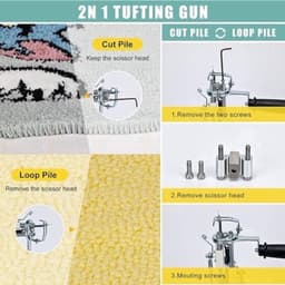Tapijttuftpistool Black Set 2 - Aluminium En Kunststof - 5.5 Kg - Voor Tapijt Maken En Sculpturen - Handgereedschap — thumbnail 5