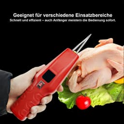 OKWISH Plukmachine - Pluimveeverwijderaar - Efficiënt & Makkelijk Schoonmaken - Voor Keuken & Boerderij - Voor Kip Eend En Gans - 270 X 60 Mm - Rood — thumbnail 3