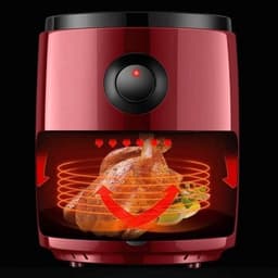 Airfryer - Heteluchtfriteuse - Koken - Snelle warmteafvoer - Niet gespecificeerd - Rood — thumbnail 2