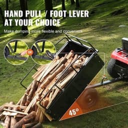 Tuinaanhangwagen - Utility Trailer - Dumpkar - Zwaar Uitgevoerd - met Afneembare Zijkanten - voor Rijden - Grasmaaier - Tractor - Ijzer - 200 x 76 x 76 cm - Zwart — thumbnail 2