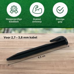 Grondspijkers met universele haken voor maairobots Cable Grasmaaier Haringen Wire Attachment Grondanker - onbreekbaar versterkt - HQ - compatibel met Husqvarna Gardena Worx Bosch enz., Stück:100 — thumbnail 2