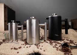 Milu Koffiepers 350ml 600ml 1L Roestvrij Staal Handmatige Koffiemachine - Zwart 600ml (3 Kopjes) — thumbnail 4