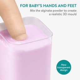 Kristallen baby hand gipsafdruk set met standaard - Leg herinneringen vast met deze 3D gipshand voor je baby - 10 x 10 cm en transparant — thumbnail 3