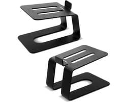 Speaker Desk Stand Stageek Pair of Aluminum Legs for Studio Monitor - Small Computer Speakers - Black speaker stands for table monitor