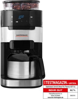 Gastroback 42711s Grind & Brew Pro Met RVS kan — thumbnail 4