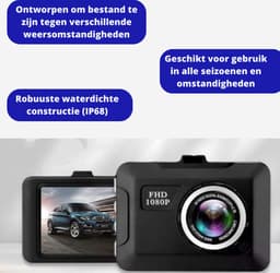 Full HD Dashcam voor auto - Dashcam voor auto voor en achter - Dual Dashcam - Nachtvisie, G-Sensor, Looprecording — thumbnail 3
