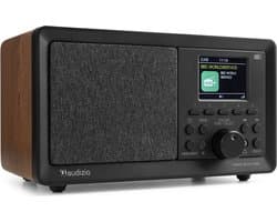 DAB radio met Bluetooth - Audizio Padova retro radio - Met mp3-speler en afstandsbediening - 40W