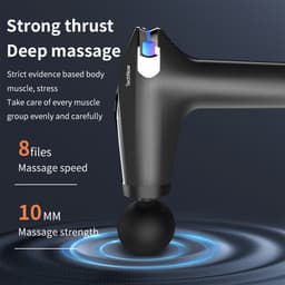 Massage Gun ExtendGun met Verlengbare Arm - Professioneel Massage Apparaat Pistool met 4 Massagekoppen - Zwart — thumbnail 2