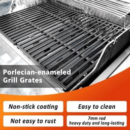175-inch Gietijzeren Roosters voor Weber Spirit 300-serie - Spirit E-S 310-320-330 - Spirit I & II 300 - Spirit 700-900 - Genesis 1000-3500 - Genesis Gold Silver Platinum B-C met Verlengde Levensduur — thumbnail 3