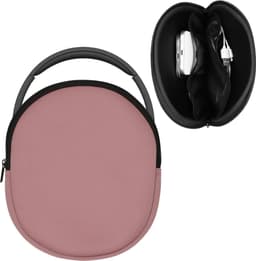 kwmobile headset hoes geschikt voor DOQAUS / H390 / WH-CH520 / WH-CH510 / Evolve 2 75 case - 23 x 21 cm - Neopreen koptelefoon cover - Hoofdtelefoon hoesje met vakjes in donkerroze — thumbnail 1