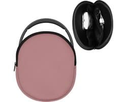 kwmobile headset hoes geschikt voor DOQAUS / H390 / WH-CH520 / WH-CH510 / Evolve 2 75 case - 23 x 21 cm - Neopreen koptelefoon cover - Hoofdtelefoon hoesje met vakjes in donkerroze