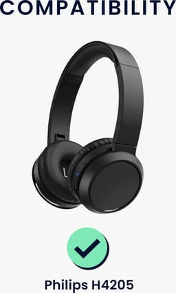 kwmobile 2x oorkussens geschikt voor Philips H4205 - Earpads voor koptelefoon in blauwgrijs — thumbnail 3